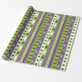 Lila Halloween-Muster-Papier-Rolle Geschenkpapier (Ungerollt)