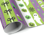 Lila Halloween-Muster-Papier-Rolle Geschenkpapier (Rolleneckpunkt)