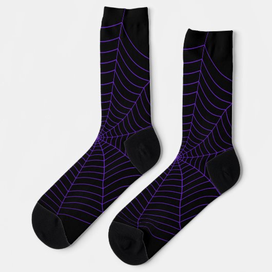 Lila Halloween-Muster Socken (Linkes Detail)