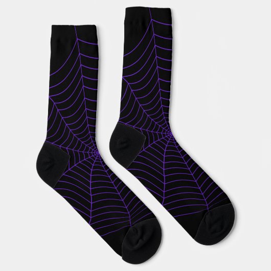 Lila Halloween-Muster Socken (Rechts)