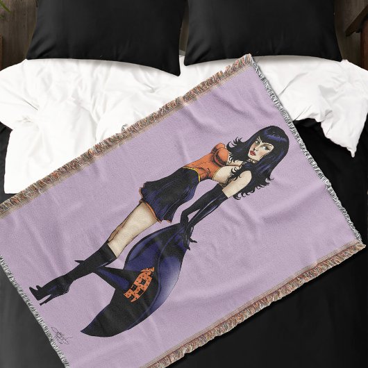 Lila Halloween-Niedlich-Hexe Decke