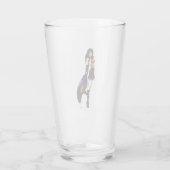 Lila Halloween-Niedlich-Hexe Glas (Rückseite)