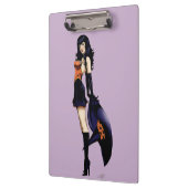 Lila Halloween-Niedlich-Hexe Klemmbrett (Links)