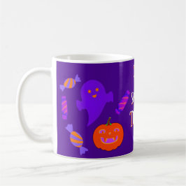 Lila Halloween Niedlich & Spooky Kaffeetasse