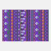 Lila Halloween-Packgeschenk Geschenkpapier Set (Vorderseite)
