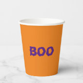 Lila Halloween Pappbecher (Rückseite)
