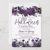 Lila Halloween-Party Einladung (Vorderseite)