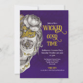 Lila Halloween-Party Einladung (Vorderseite)