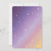 Lila Halloween-Party für Sunset Script und Stars Einladung (Rückseite)