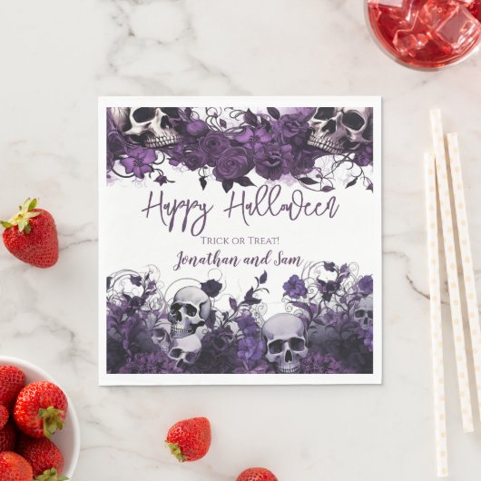 Lila Halloween-Party Serviette (Beispiel)