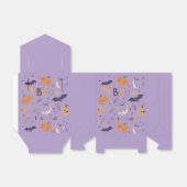 "Lila Halloween Pumpkin and Ghost Favor Box" Geschenkschachtel (Ungefaltet)