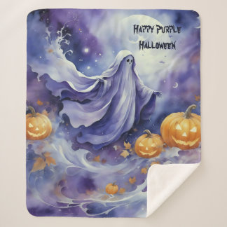 Lila Halloween Sherpadecke