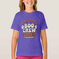 Lila Halloween-Shirt für Kinder Retro Boo Crew 202