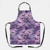 Lila Halloween Sky mit Fledermäusen - Niedlich wun Schürze (Vorderseite)