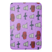 Lila Halloween-Spaß Badematte (Vorderseite Vertikal)