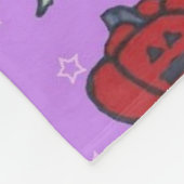 Lila Halloween-Spaß Fleecedecke (Ecke)