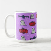 Lila Halloween-Spaß Kaffeetasse (Links)