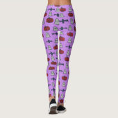 Lila Halloween-Spaß Leggings (Rückseite)