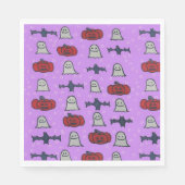 Lila Halloween-Spaß Serviette (Vorderseite)