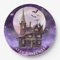 Lila Halloween Spuk Hausratten Vollmond