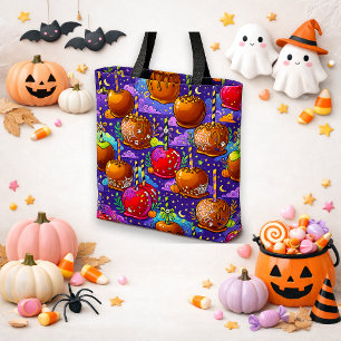 Lila Halloween Süßigkeiten Apfel Trick‑or‑Treat Tasche