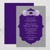 Lila Halloween Sweet 16 Ball Costume Party Einladung (Vorne/Hinten)