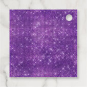 Lila Halloween Unicorn Kinderdusche Danke Geschenkanhänger (Rückseite)