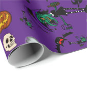 Lila Halloween-Wrapping-Papier Geschenkpapier (Rolleneckpunkt)