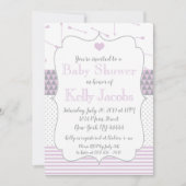 Lila Halsarme Kinderdusche Einladung (Vorderseite)