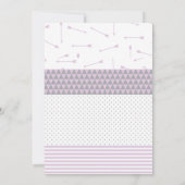 Lila Halsarme Kinderdusche Einladung (Rückseite)