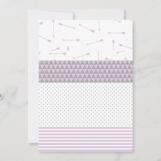 Lila Halsarme Kinderdusche Einladung (Rückseite)