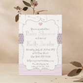 Lila Halsarme Kinderdusche Einladung