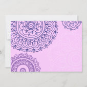 Lila HAMSA HAND GOD Bat Mitzvah Einladung (Rückseite)