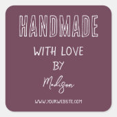 Lila | Handgefertigt mit Aufkleber auf der Liebe (Vorderseite)