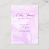 Lila, handgefertigte Schmuckstücke Visitenkarte (Rückseite)