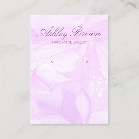 Lila, handgefertigte Schmuckstücke Visitenkarte (Vorderseite)