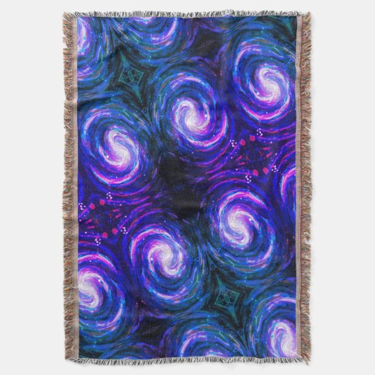 Lila handgemalt Galaxy Muster Decke (Vorderseite Vertikal)