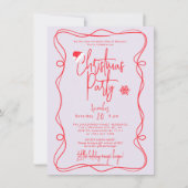 Lila handgeschriebene Weihnachtsfeier Party Einlad Einladung (Vorderseite)