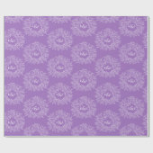 Lila handgezeichnete Mono-Kunstkreise Geschenkpapier (Flach)
