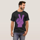 Lila Händlerfriedenszeichen für Liebe T-Shirt (Vorne ganz)