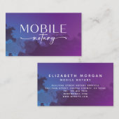 Lila Handschrift für Notare Visitenkarte (Vorne/Hinten)