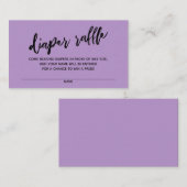 Lila Handschriftenhandbuch Begleitkarte (Vorne/Hinten)