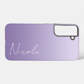 Lila Handschriftzeichen Personalisiert Samsung Galaxy Hülle (Rückseite (Horizontal))