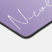 Lila Handschriftzeichen Personalisiert Schreibtischunterlage (Ecke)