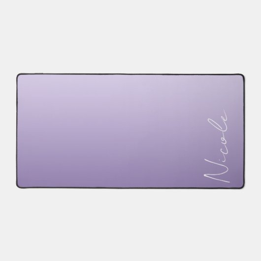 Lila Handschriftzeichen Personalisiert Schreibtischunterlage (Vorderseite)