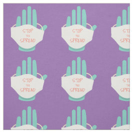 Lila Handtypografie Stoppt die Verbreitung der Gra Stoff