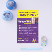 Lila Handy Women Business Flyer - Zuhause Business (Einzeln)