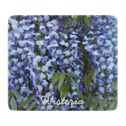Lila Hangwisteria Floral Cutting Board Schneidebrett (Vorderseite)