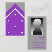 Lila Hanky-Trick-Karte/ Visitenkarte (Vorne/Hinten)