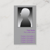 Lila Hanky-Trick-Karte/ Visitenkarte (Rückseite)